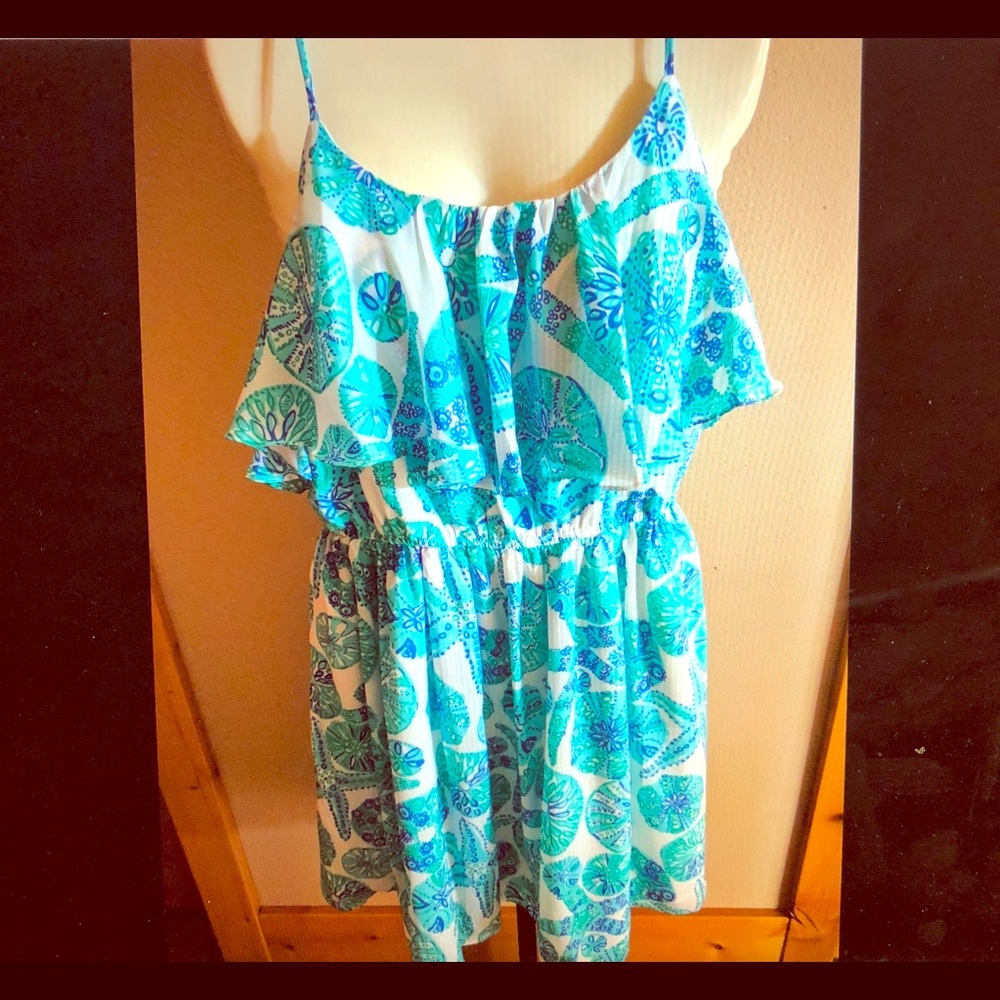 Lilly Pulitzer Blue & White Shell Print Sundress